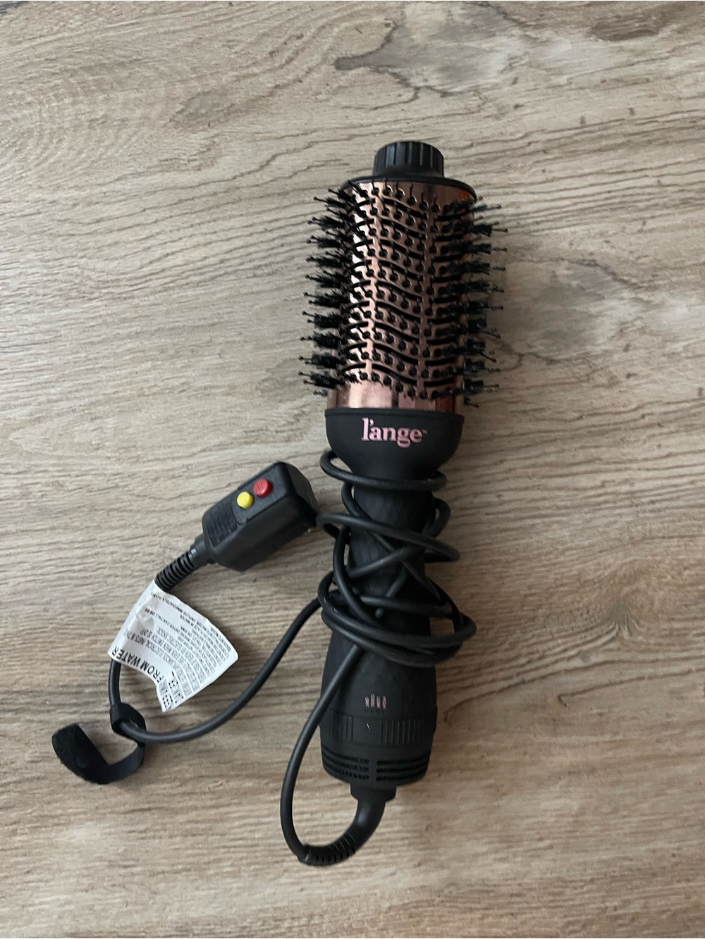 Lange Black Styling Hot Air Brush with Rose Gold Barrel